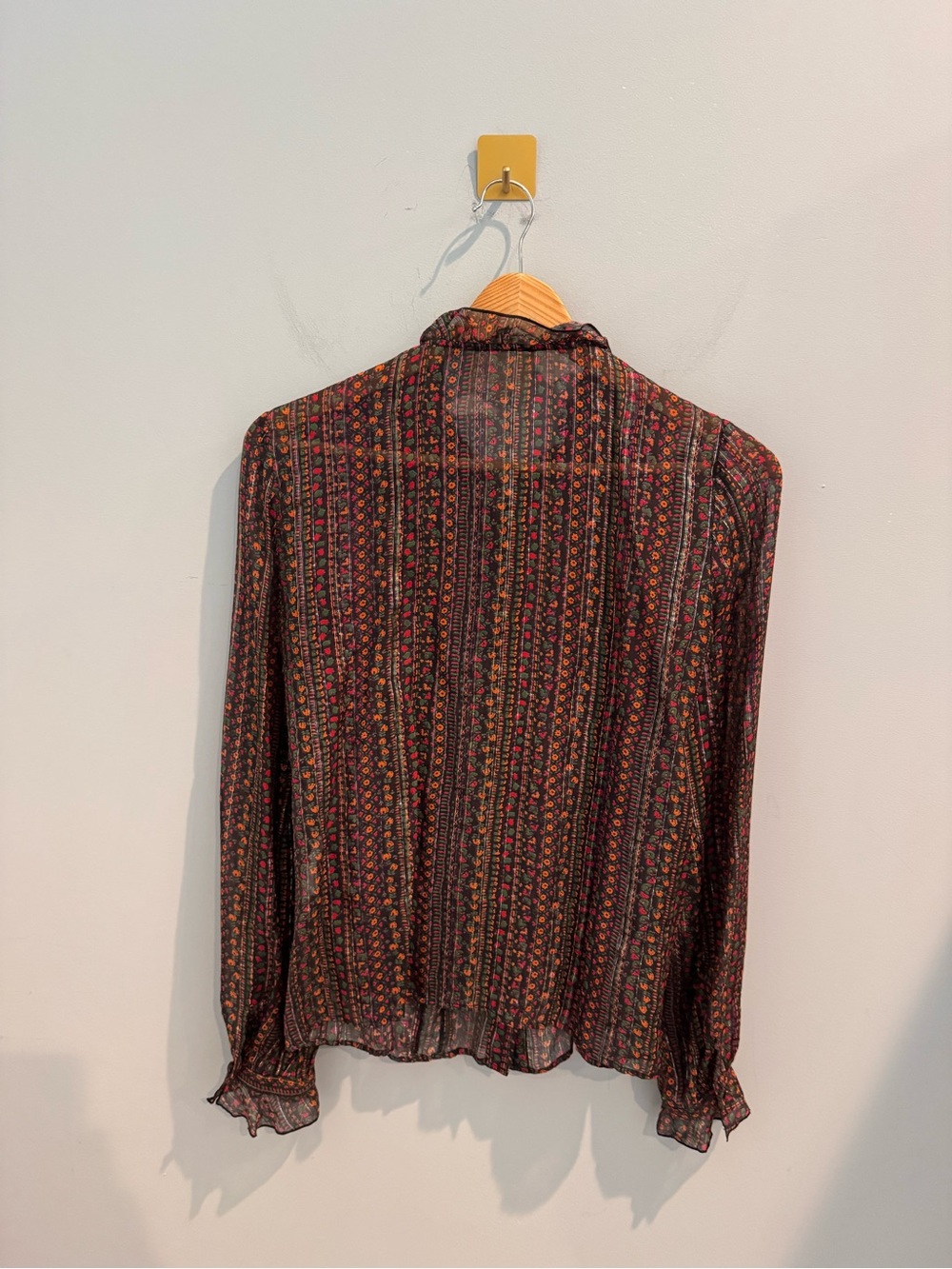 NEW Sezane Celine Button Front Floral Blouse, Size 36/US 4 - Picture 12 of 14